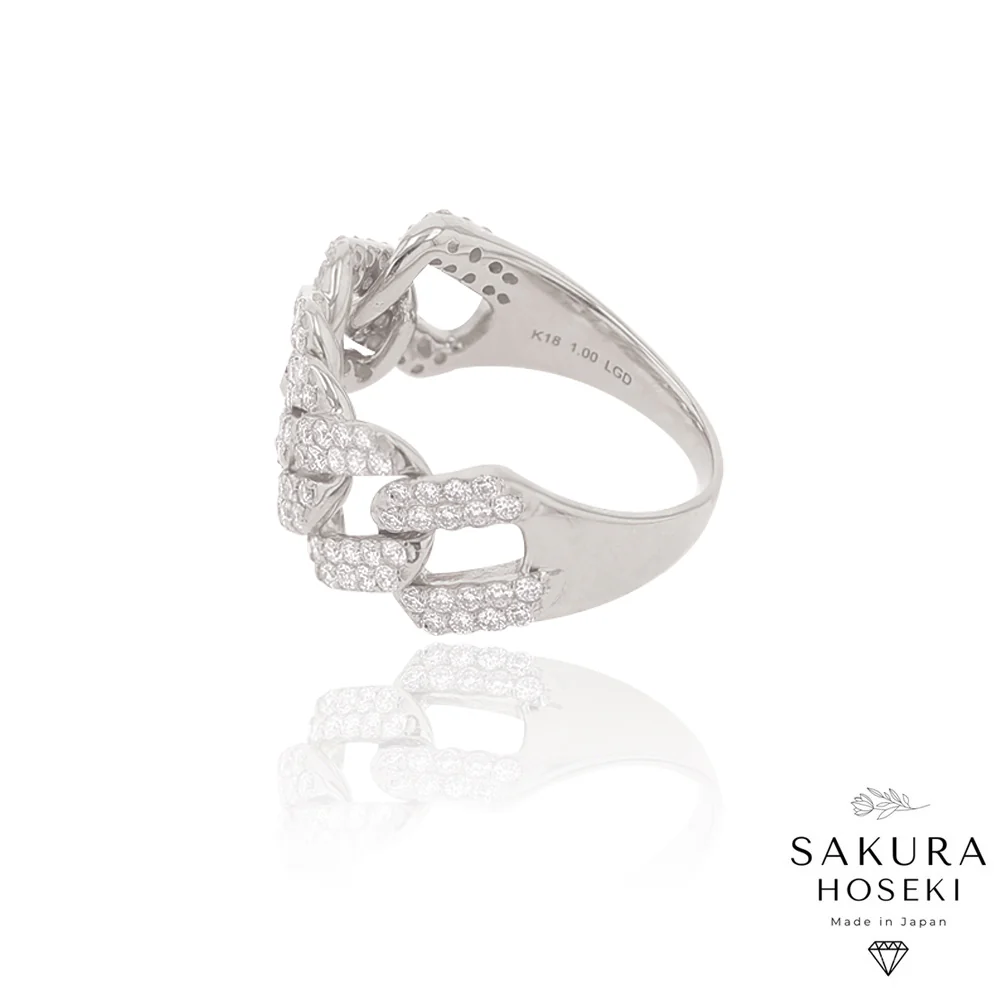 Cuban Ring White Gold - Image 2