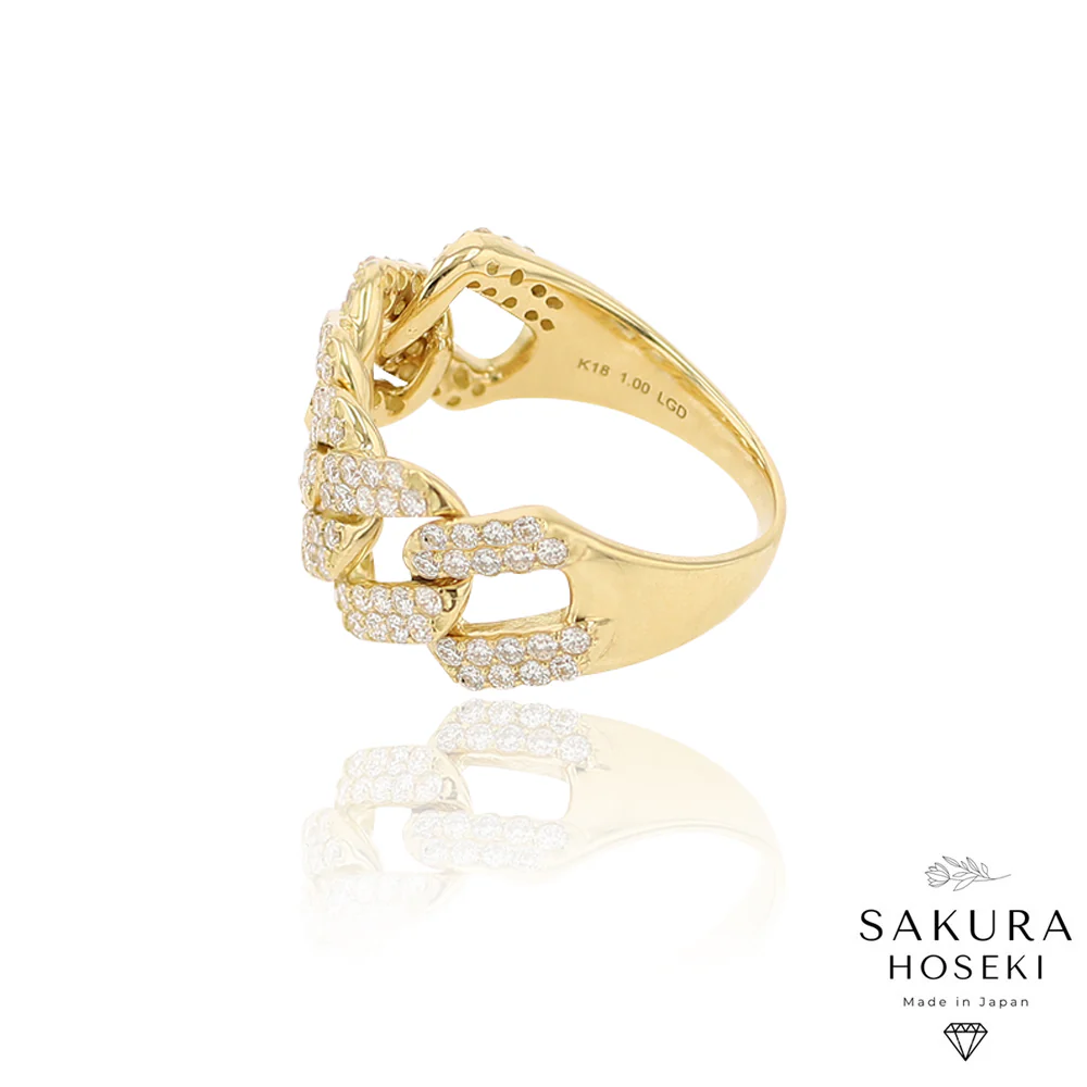 Cuban Ring Yellow Gold - Image 2