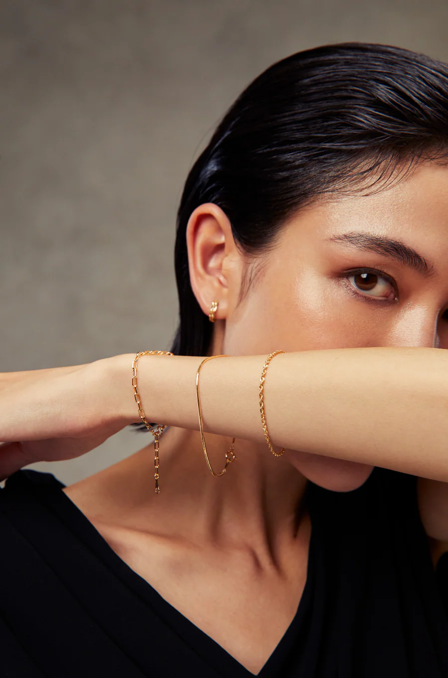 Gold Paperclip Bracelet - Image 4