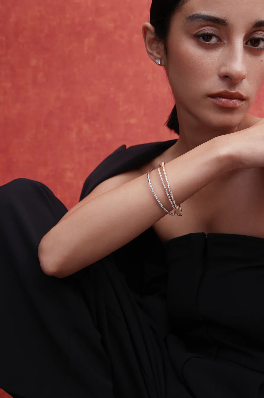 Half Flexible Bangle White Gold - Image 2