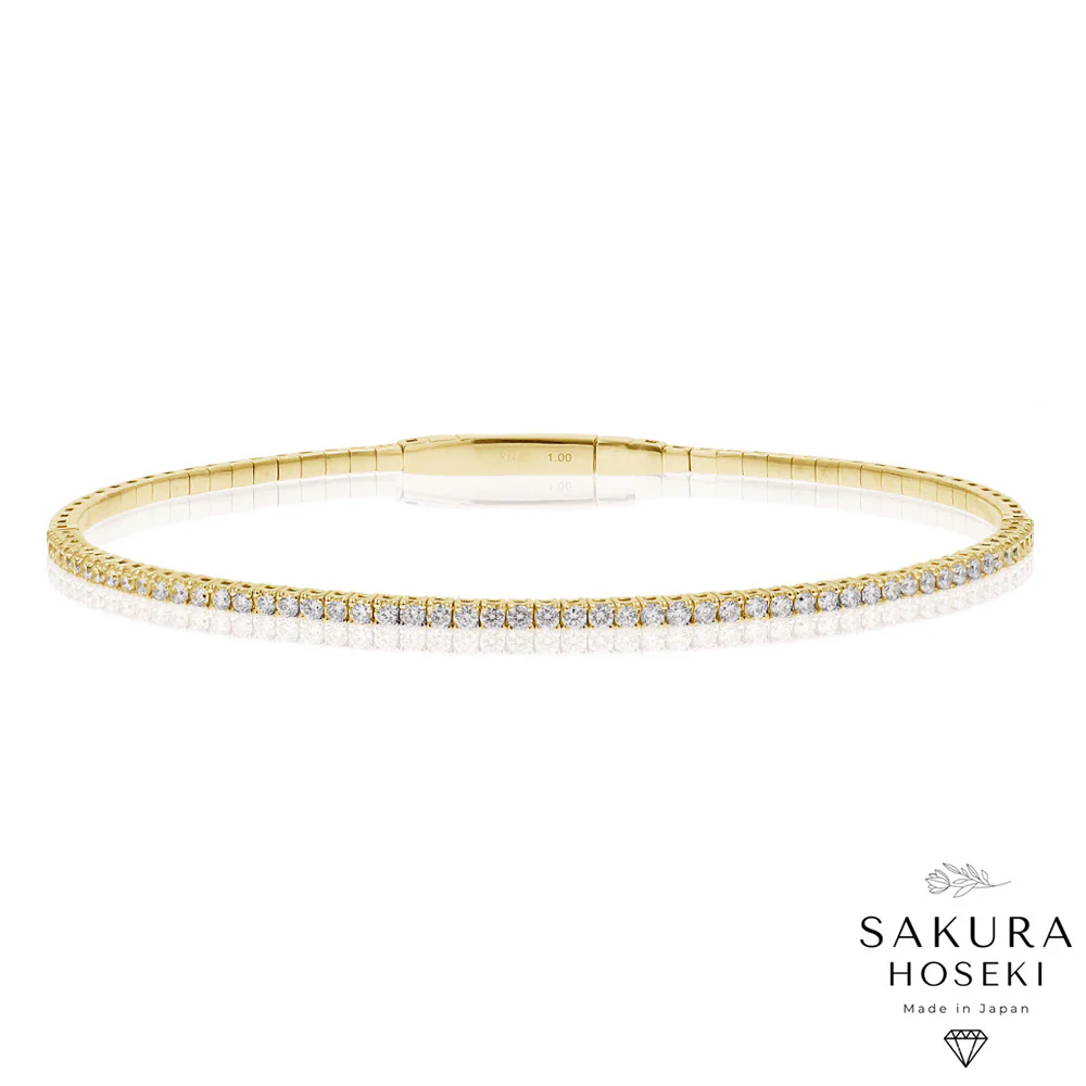 Half Flexible Bangle Yellow Gold - Image 3