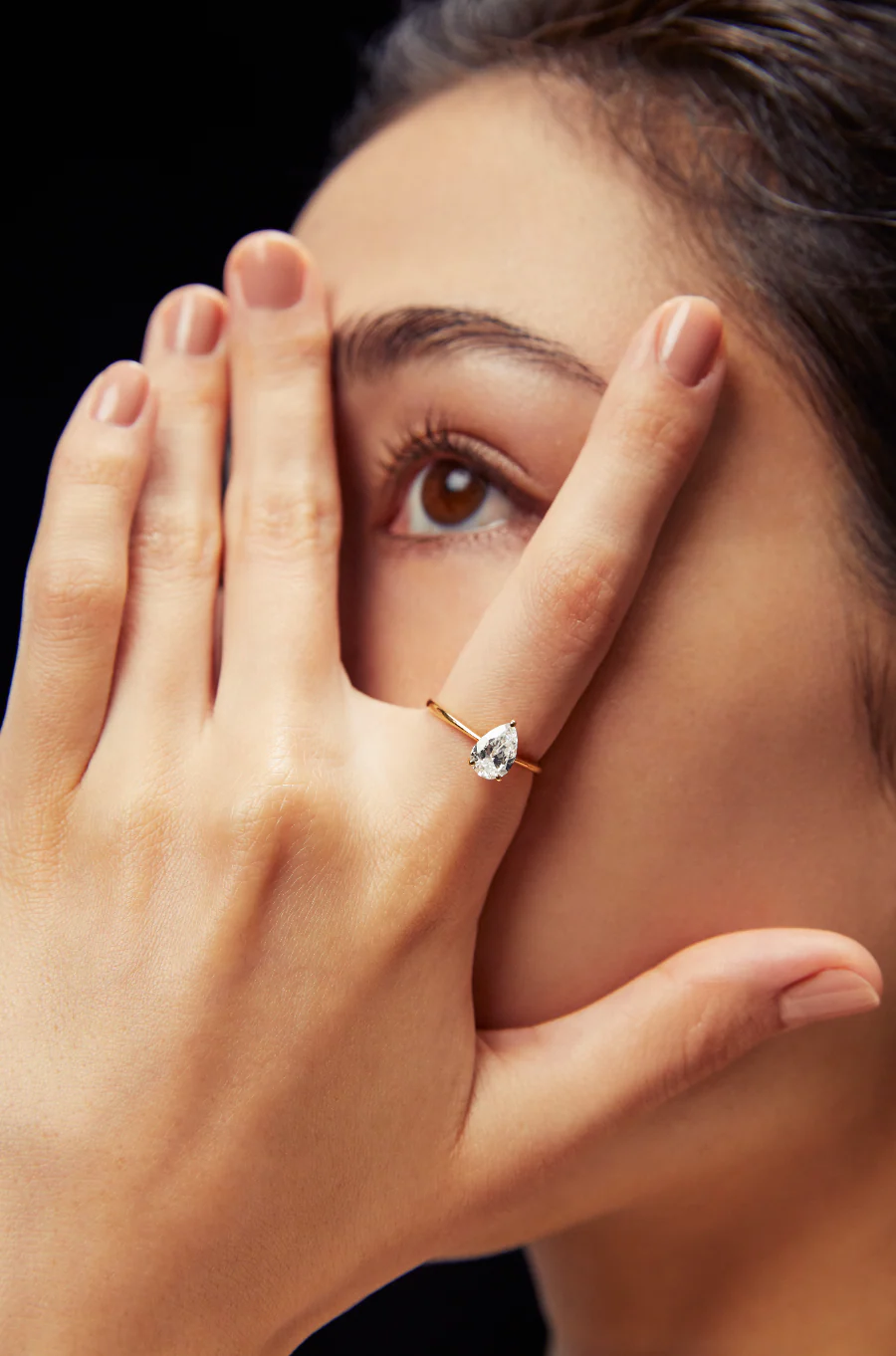 Pear Ring Yellow Gold - Image 3