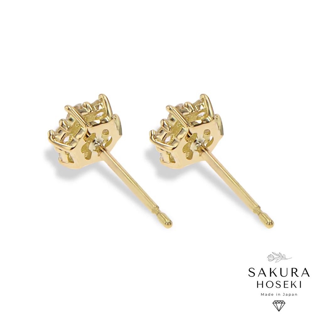 Sakura Earrings Yellow Gold - Image 5